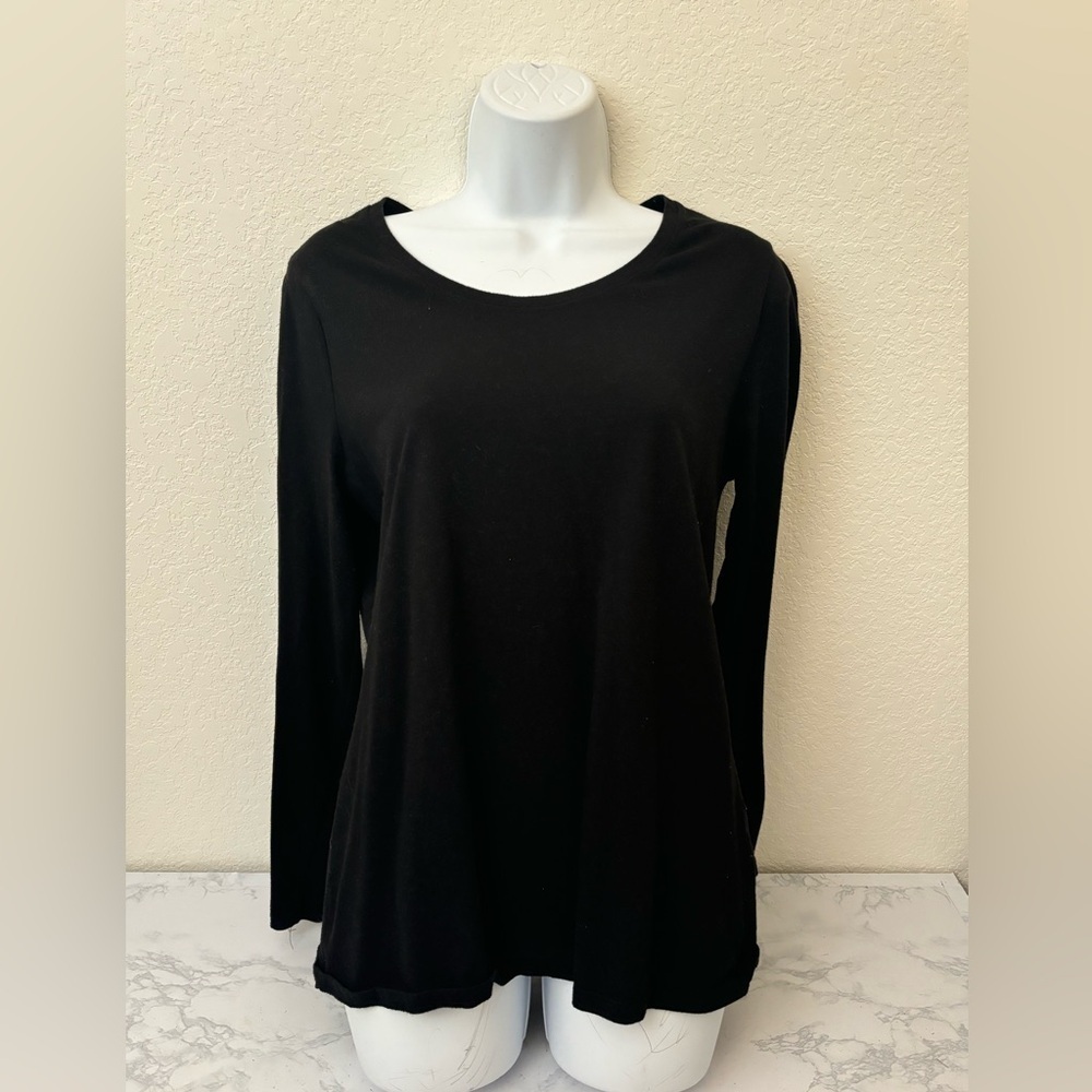 No Boundaries Black Top Womens Juniors XL 15-17 Long Sleeve Pullover Shi…​